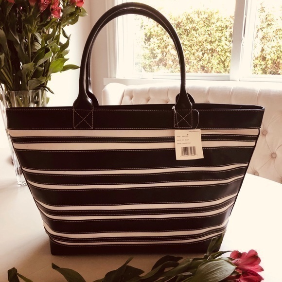 Liz Claiborne Handbags - Striped Black and white bag.